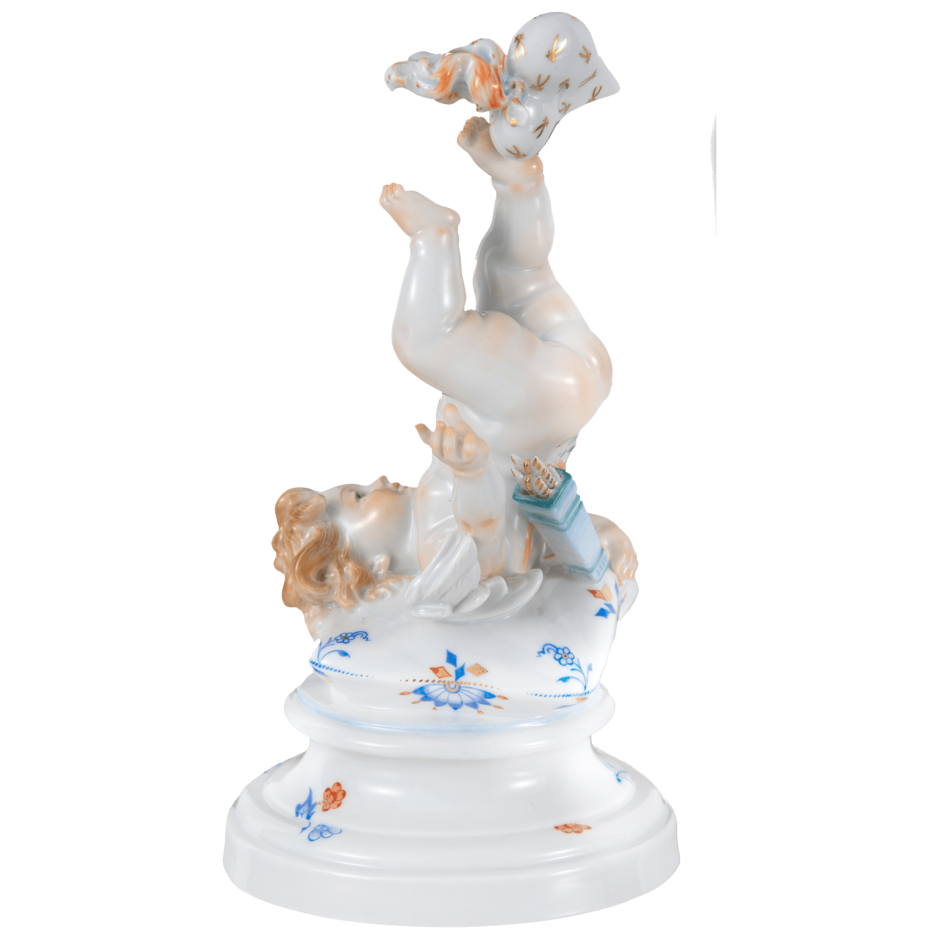 Einzelfigur Amor, Noble Blue, H 17,5 cm | Meissen No. 41 Noble Blue 90a428 - 70691 - Meissen Weimar