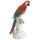 Einzelfigur Ara rot staffiert, H 42 cm | Meissen Figuren Individuell
