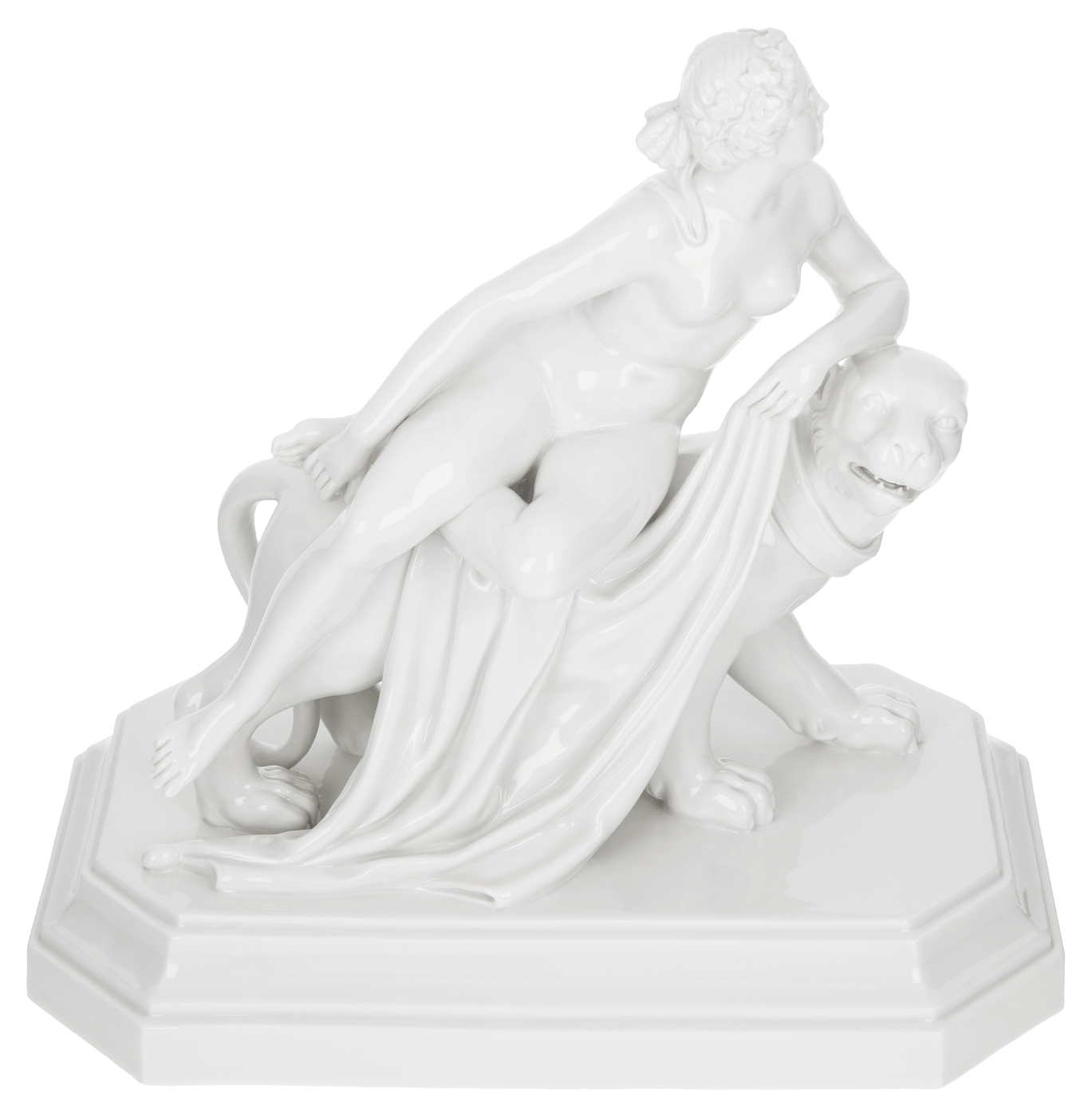 Einzelfigur Ariadne auf Panther, Weiß, H 21 cm | Meissen Kollektion Markenzeichen 000001 - 70606 - Meissen Weimar