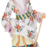 Einzelfigur Asiate mit Schirm, Bunt und gold staffiert, H 17,5 cm | Meissen Figuren Individuell