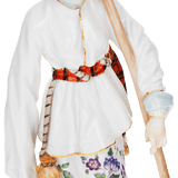 Einzelfigur Asiatin mit Schirm, Bunt und gold staffiert, H 18 cm | Meissen Figuren Individuell