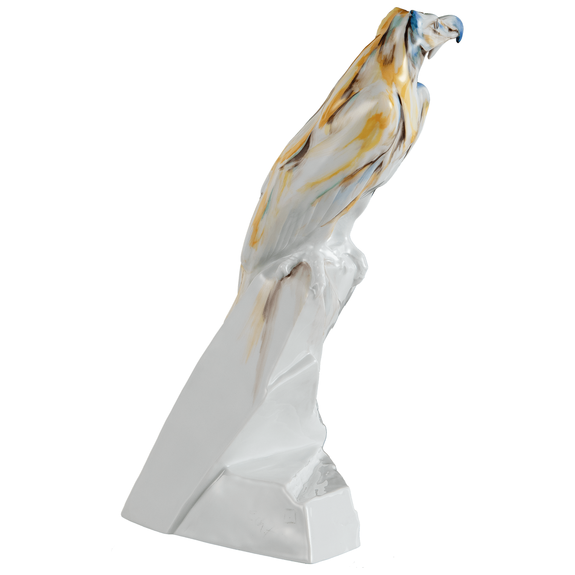 Einzelfigur Bartgeier, Gelb, H 31 cm | Meissen Figuren Individuell 90a418 - 77398 - Meissen Weimar