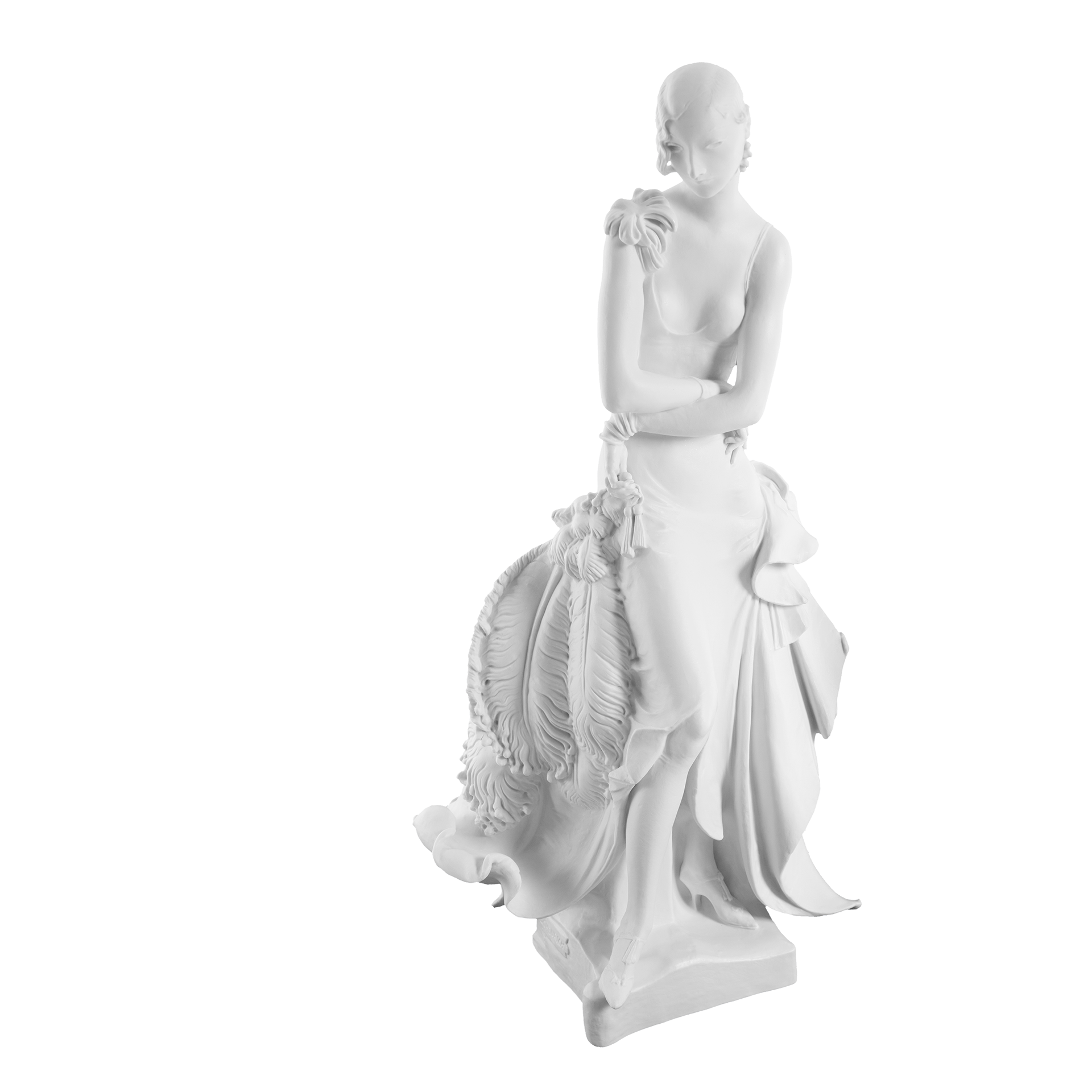 Einzelfigur, Biskuit Weiß, H 47 cm | Meissen Figuren Böttgersteinzeug 001001 - 73722 - Meissen Weimar