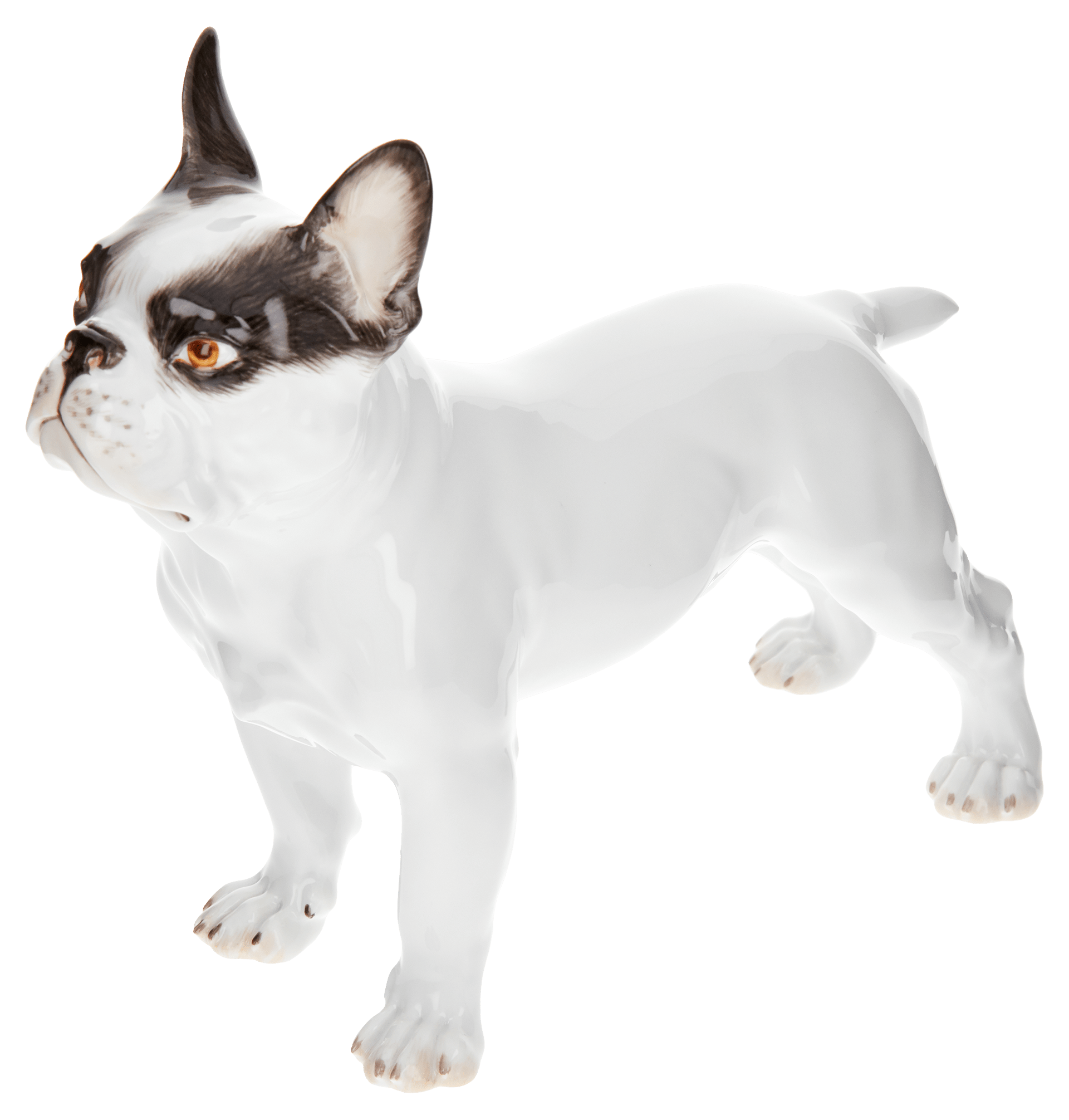 Einzelfigur Bulldogge, Bunt staffiert, H 16,5 cm | Meissen Figuren Individuell 900100 - 78769 - Meissen Weimar