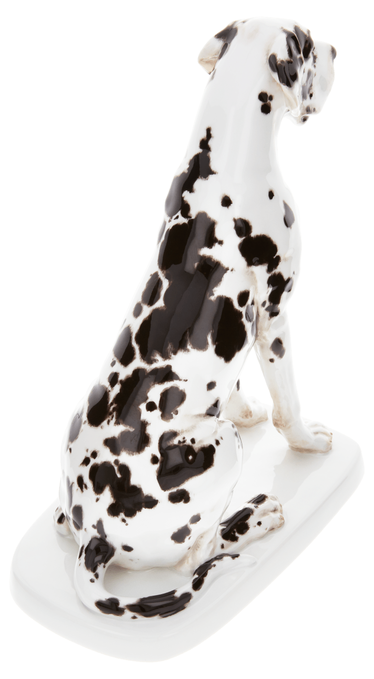 Einzelfigur Deutsche Dogge, Bunt staffiert, H 25 cm | Meissen Figuren Individuell 900100 - 78639 - Meissen Weimar