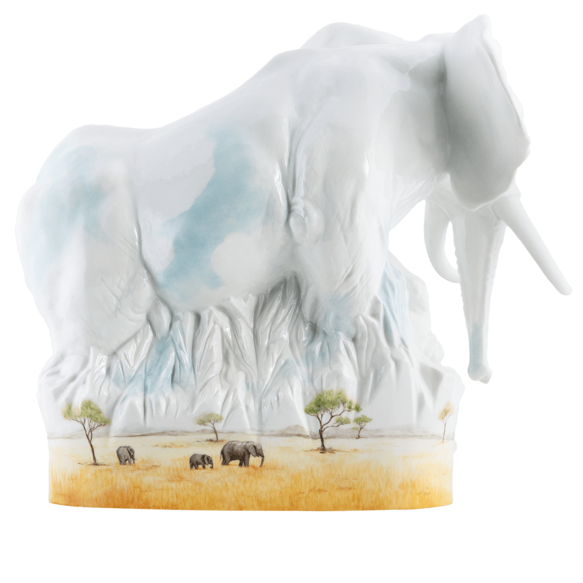 Einzelfigur Elefant Savanne H 33 cm | Meissen Figuren Individuell 90a446-78031 - Meissen Weimar