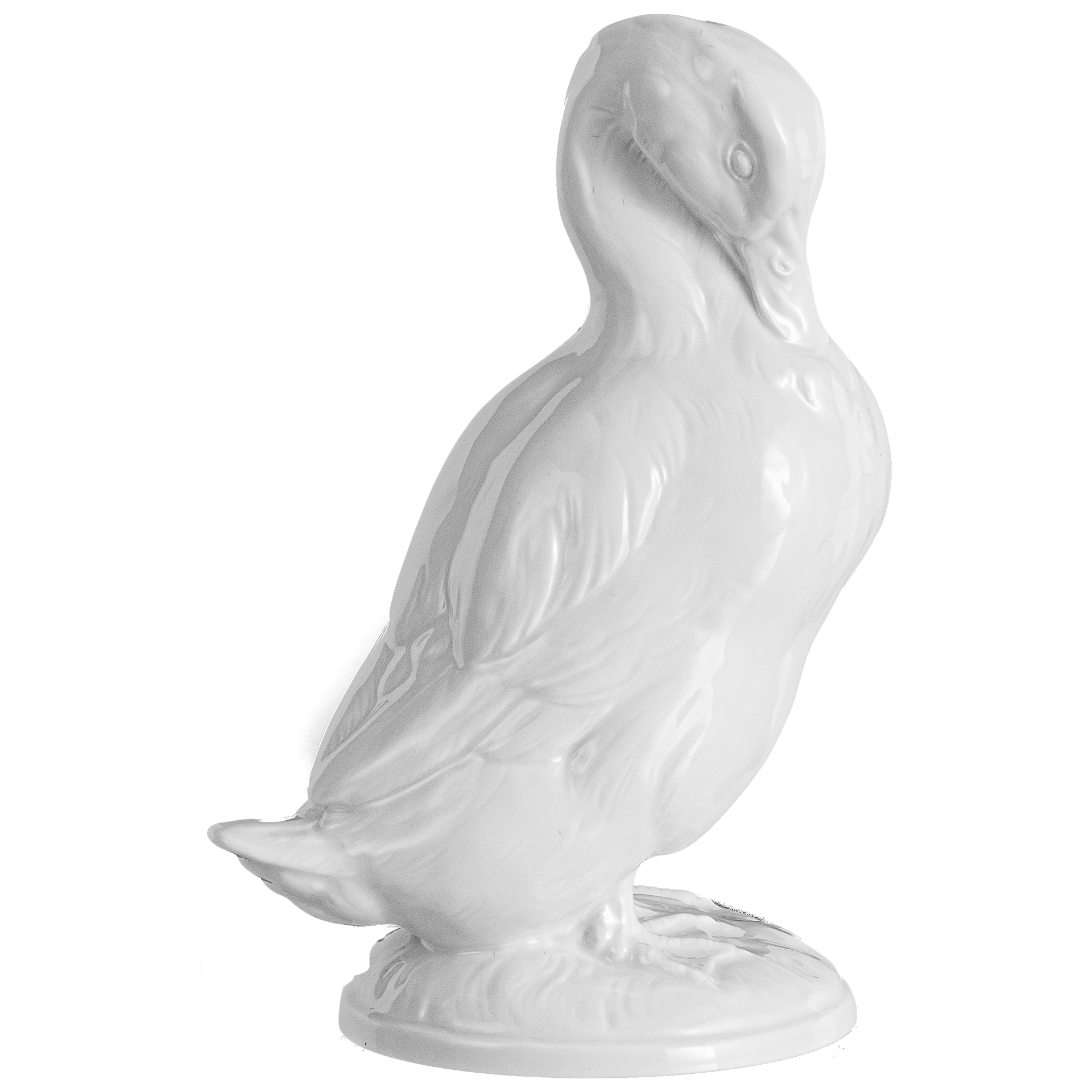 Einzelfigur Ente, Weiß, H 14,5 cm | Meissen Figuren Individuell 000001 - 77332 - Meissen Weimar