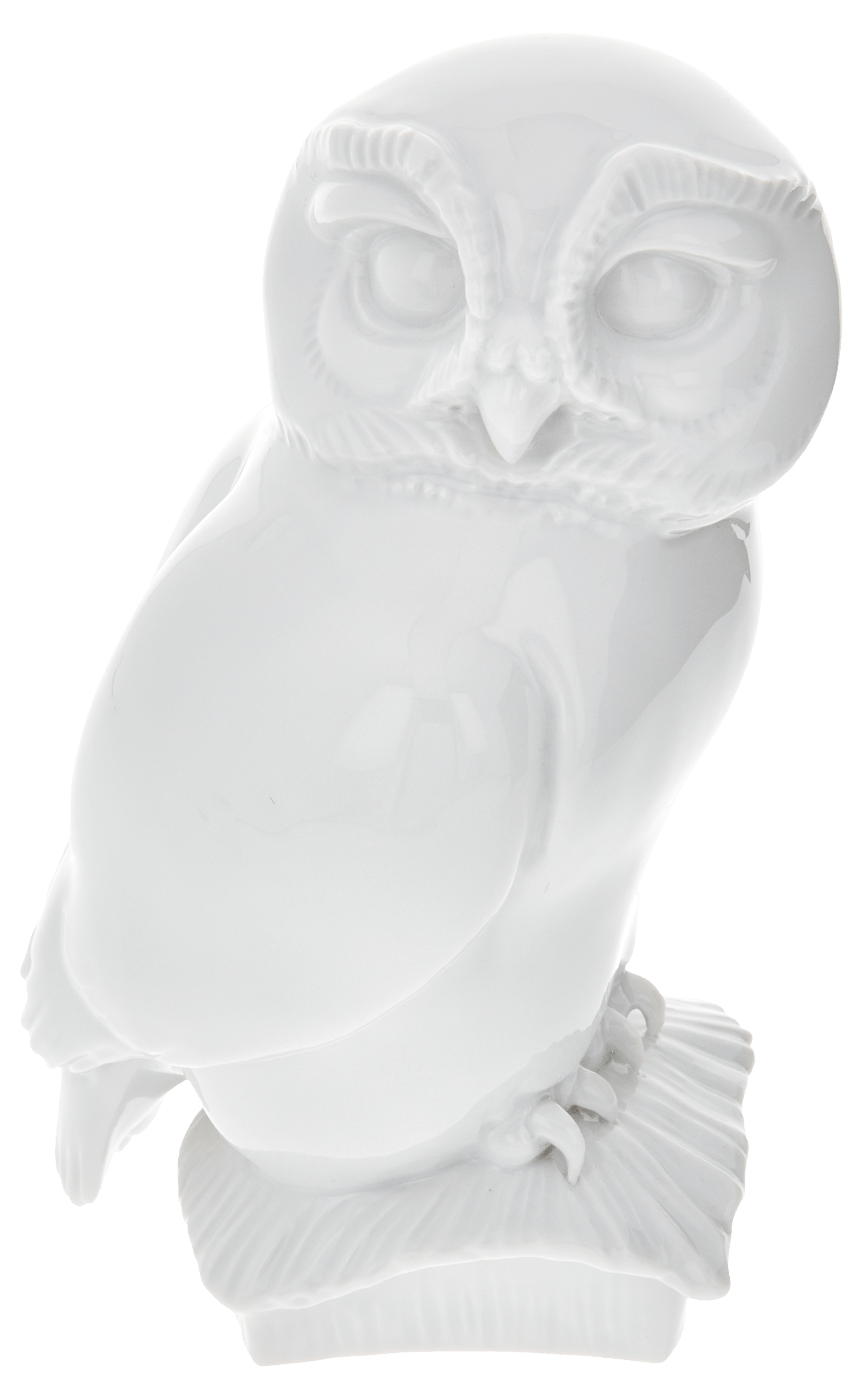 Einzelfigur Eule, Weiß, H 15,5 cm | Meissen Figuren Individuell 000001 - 77248 - Meissen Weimar