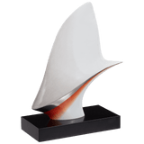 Einzelfigur Fin No Finning, Weiß-Rot, H 27,5 cm | Meissen Figuren Individuell