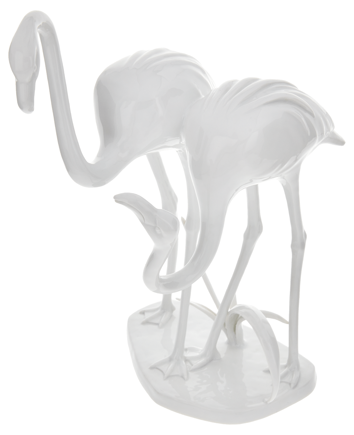 Einzelfigur Flamingogruppe, Weiß, H 28 cm | Meissen Figuren Individuell 000001 - 77303 - Meissen Weimar