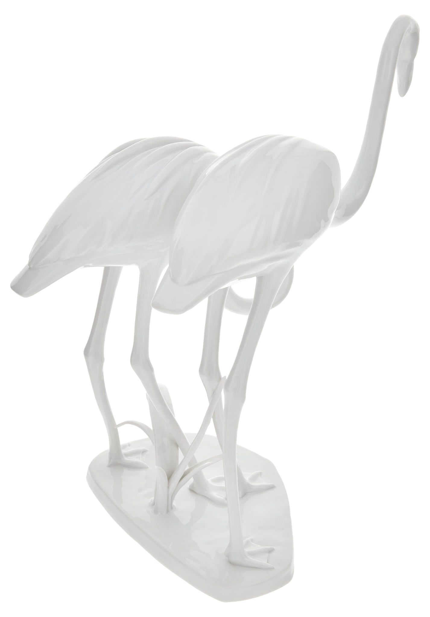 Einzelfigur Flamingogruppe, Weiß, H 28 cm | Meissen Figuren Individuell 000001 - 77303 - Meissen Weimar