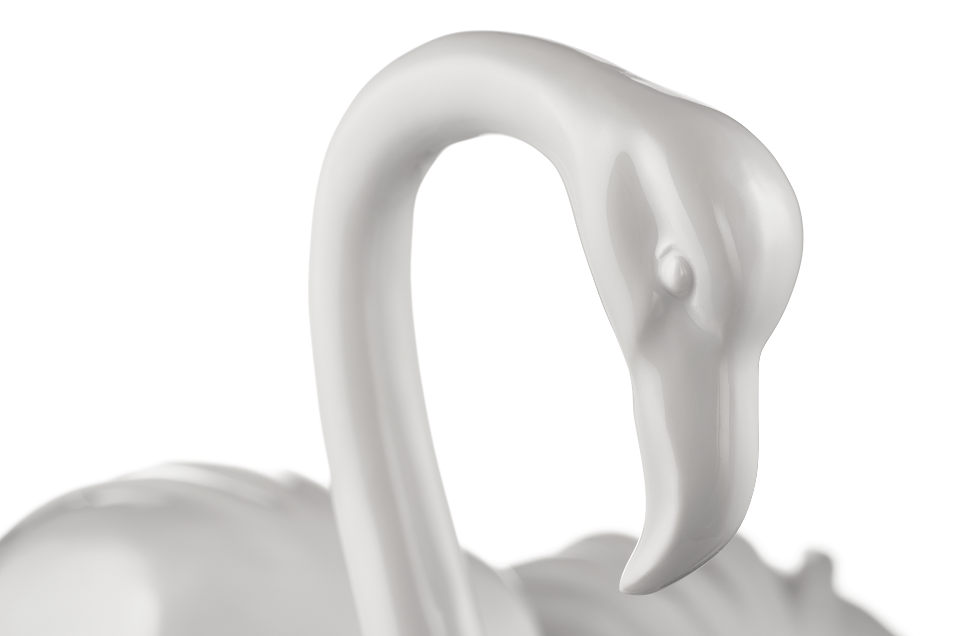 Einzelfigur Flamingogruppe, Weiß, H 28 cm | Meissen Figuren Individuell 000001 - 77303 - Meissen Weimar