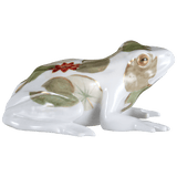 Einzelfigur Frosch, Seerosenblätter, H 3,5 cm | Meissen Figuren Individuell