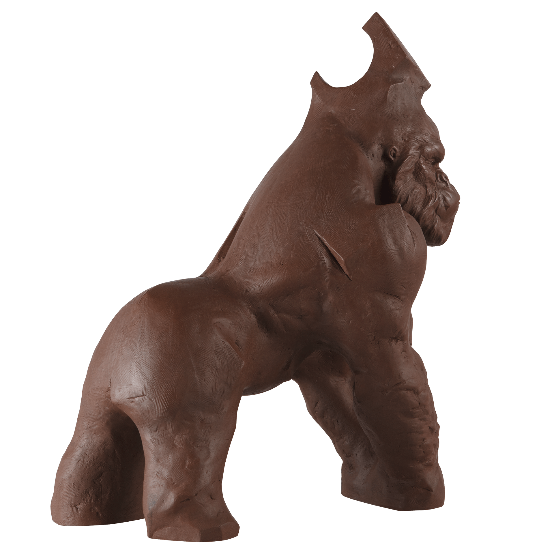 Einzelfigur Gorilla, Böttgersteinzeug, H 38 cm | Accessoires Meissen Böttgersteinzeug 000002-86225 - Meissen Weimar