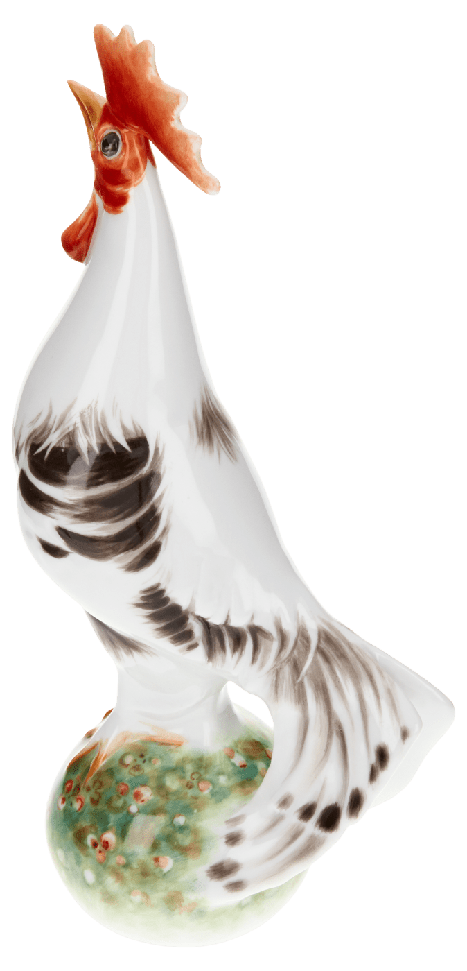 Einzelfigur Hahn, bunt staffiert, H 15,8 cm | Meissen Figuren Individuell 900100 - 77406 - Meissen Weimar