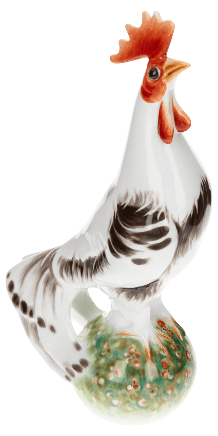 Einzelfigur Hahn, bunt staffiert, H 15,8 cm | Meissen Figuren Individuell 900100 - 77406 - Meissen Weimar