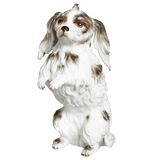 Einzelfigur Hund Bologneser Weiß, H 25 cm | Meissen Figuren Individuell