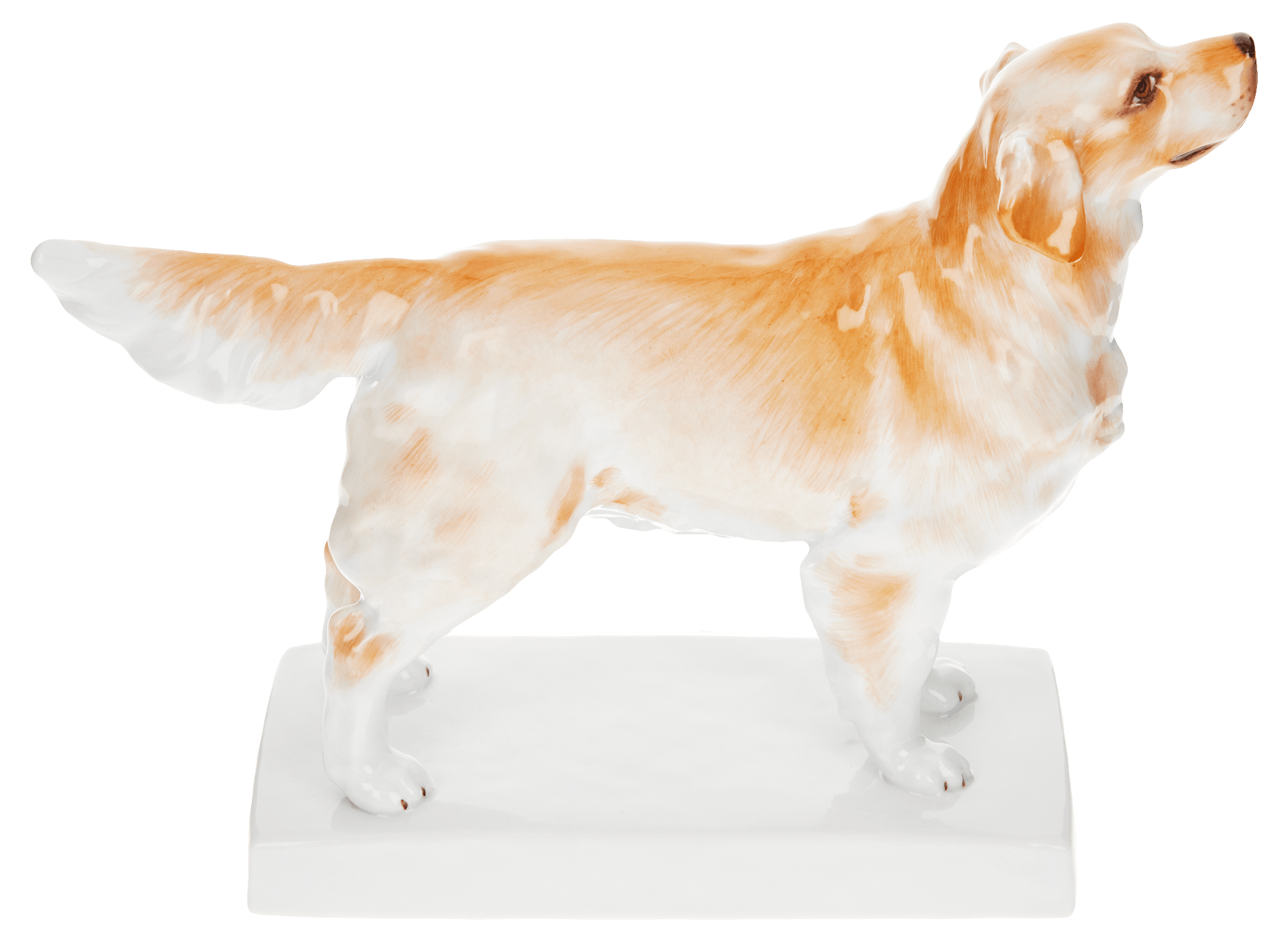 Einzelfigur Hund Golden Retriever, Bunt staffiert, H 13,2 cm | Meissen Figuren Individuell 900100 - 78951 - Meissen Weimar