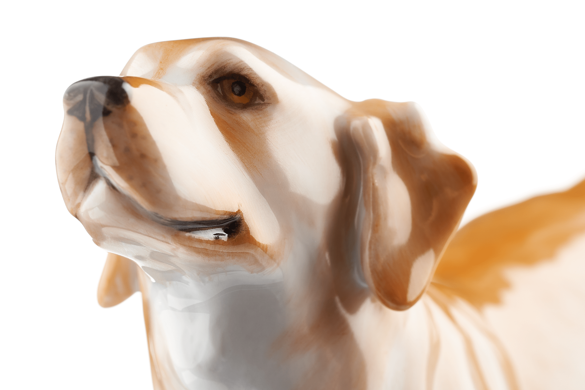 Einzelfigur Hund Golden Retriever, Bunt staffiert, H 13,2 cm | Meissen Figuren Individuell 900100 - 78951 - Meissen Weimar