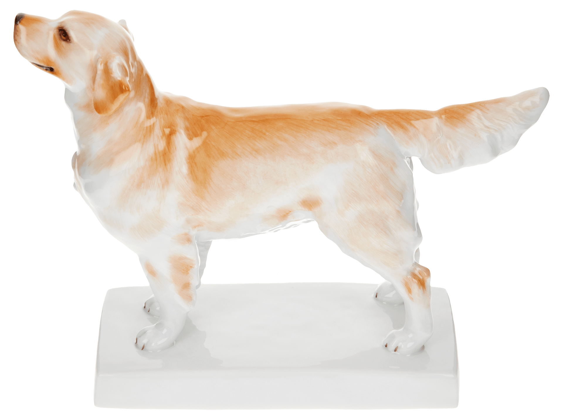 Einzelfigur Hund Golden Retriever, Bunt staffiert, H 13,2 cm | Meissen Figuren Individuell 900100 - 78951 - Meissen Weimar