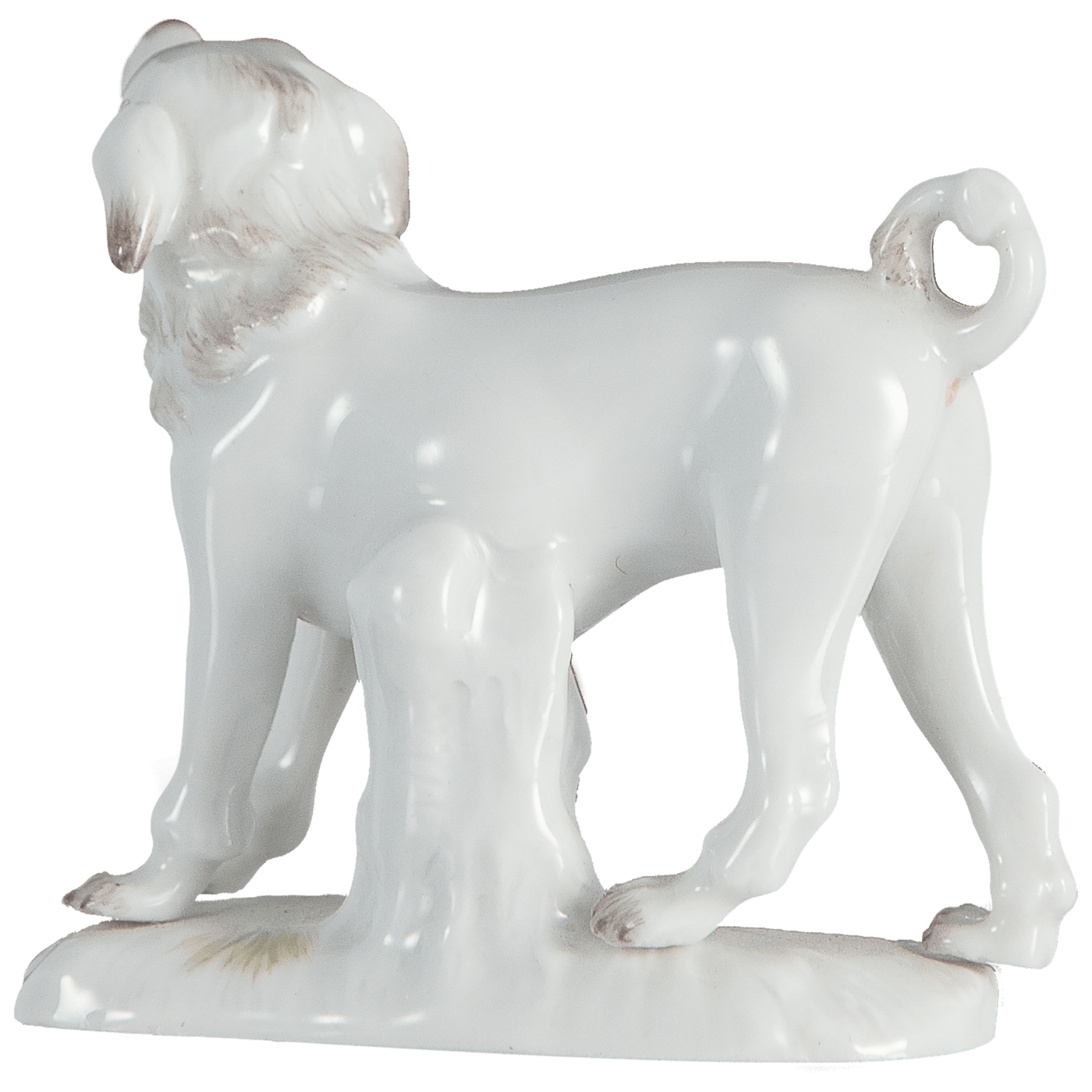 Einzelfigur Hund Spitz, Bunt staffiert, H 4.5 cm | Meissen Figuren Individuell 900100 - 78824 - Meissen Weimar