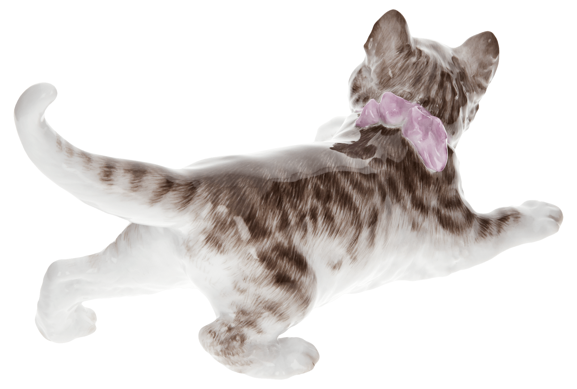 Einzelfigur Katze, Bunt staffiert, H 9 cm | Meissen Figuren Individuell 900100 - 78801 - Meissen Weimar