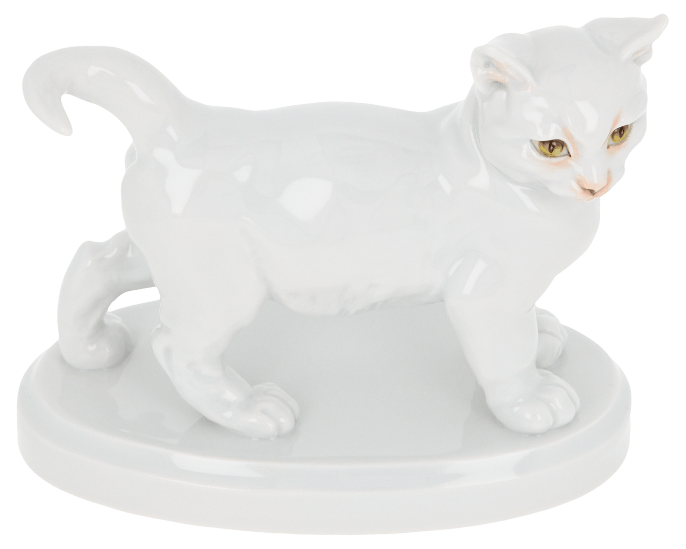 Einzelfigur Katze Weiß, H 11 cm | Meissen Figuren Individuell 900600 - 78978 - Meissen Weimar