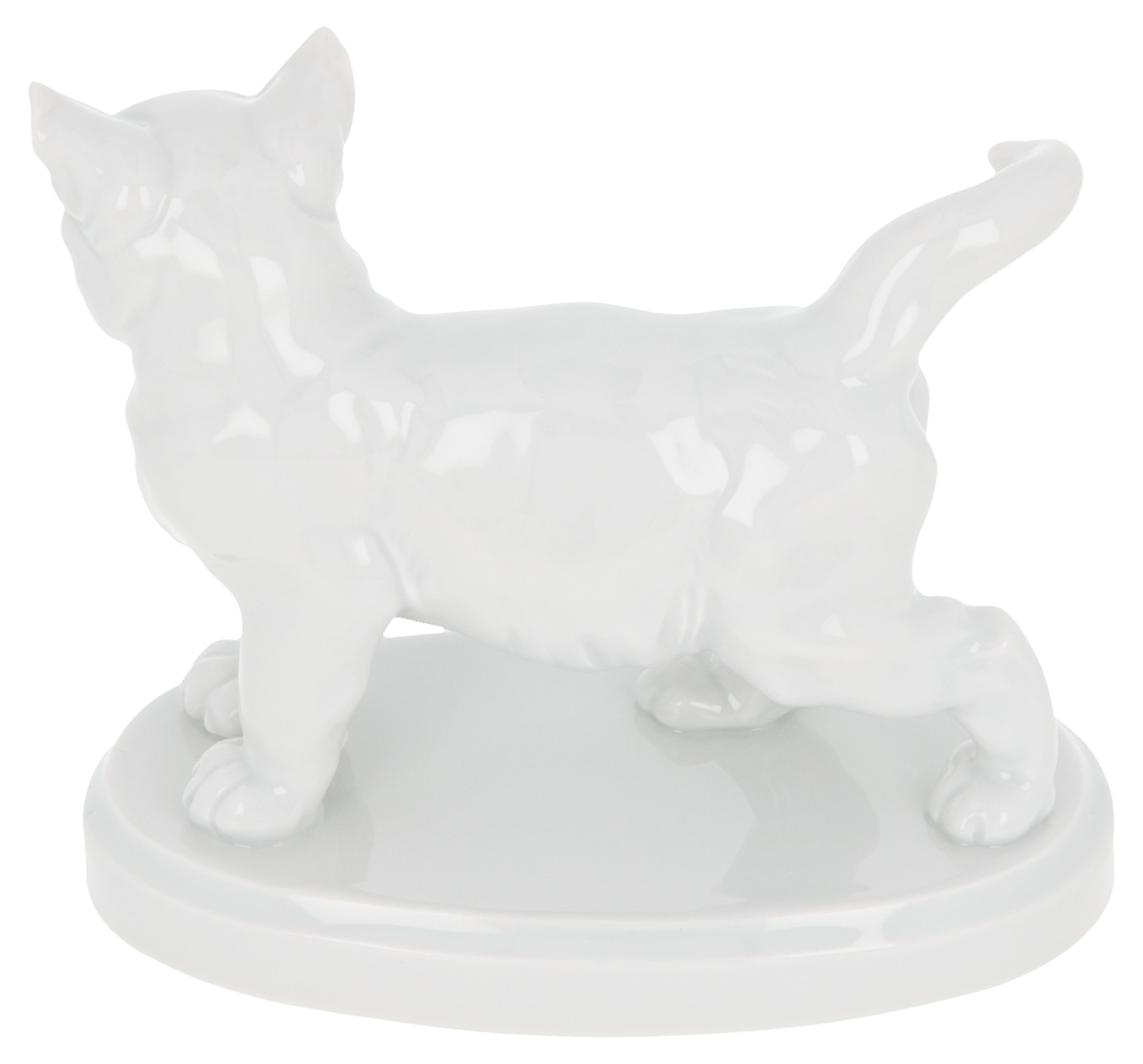 Einzelfigur Katze Weiß, H 11 cm | Meissen Figuren Individuell 900600 - 78978 - Meissen Weimar