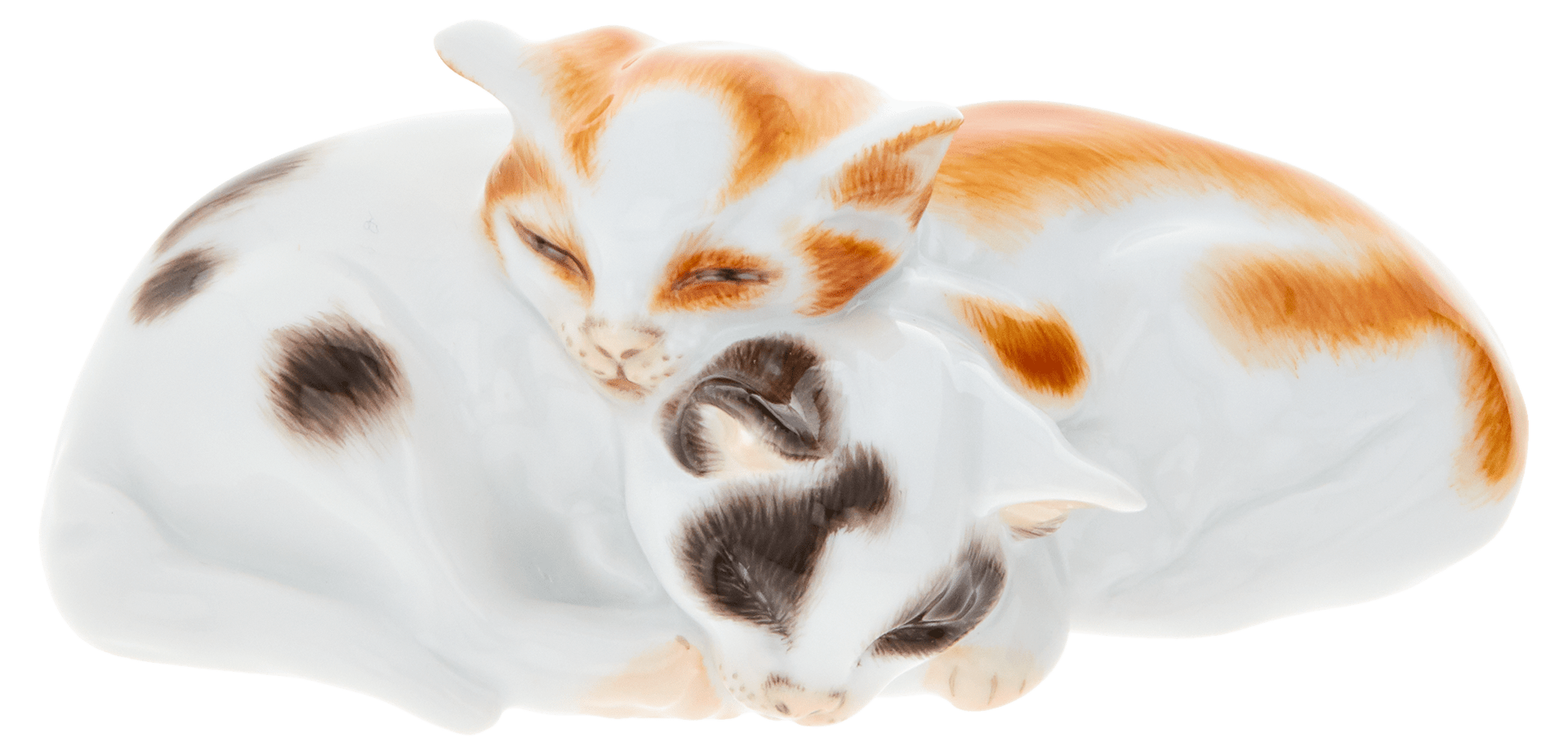 Einzelfigur Katzengruppe, Bunt staffiert, H 4,5 cm | Meissen Figuren Individuell 900100 - 78837 - Meissen Weimar