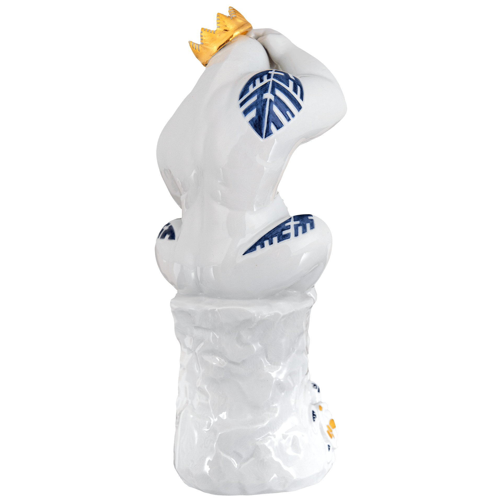 Einzelfigur King Dumb, Weiß mit Goldstaffage, H 24,5 cm | Meissen Figuren Individuell 900300 - 73958 - Meissen Weimar