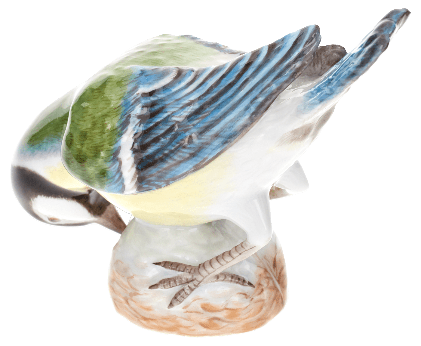 Einzelfigur Kohlmeise auf Nuss, Bunt, H 9 cm | Meissen Kollektion Markenzeichen 900100 - 77121 - Meissen Weimar