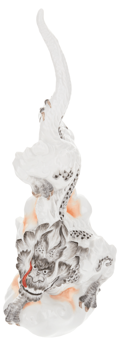 Einzelfigur Ming Drache männlich, Porzellan, H 29,5 cm | Meissen Figuren Individuell 91a010 - 78981 - Meissen Weimar