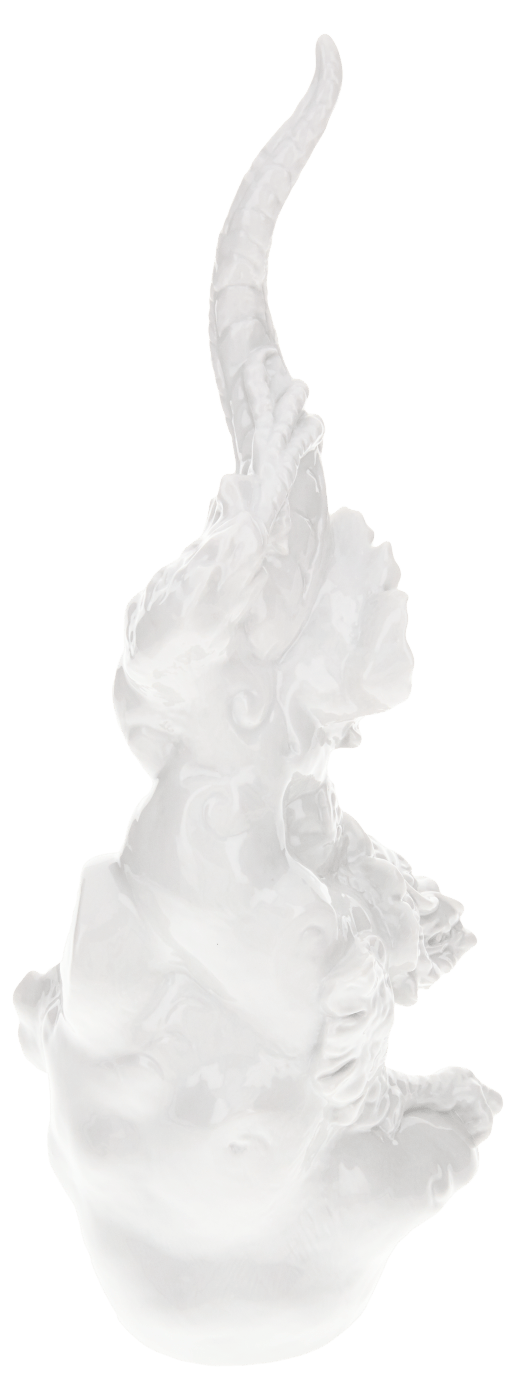 Einzelfigur Ming - Drache Weiß Porzellan H 29,5 cm | Meissen Figuren Individuell 000001 - 78981 - Meissen Weimar