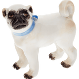 Einzelfigur Mops, Bunt staffiert, H 3,5 cm | Meissen Figuren Individuell