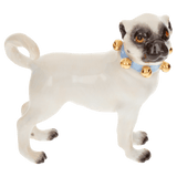 Einzelfigur Mops, bunt und gold staffiert, H 6 cm | Meissen Figuren Individuell