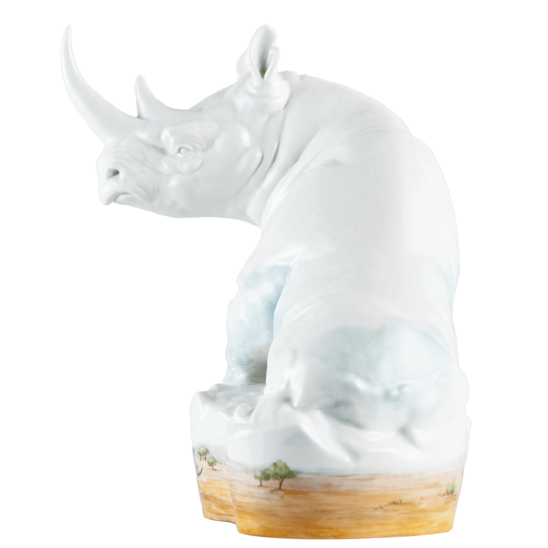 Einzelfigur Nashorn, H 28 cm | Meissen Figuren Individuell 90a446-78032 - Meissen Weimar