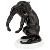 Einzelfigur Panther schwarz staffiert, H 17 cm | Meissen Figuren Individuell