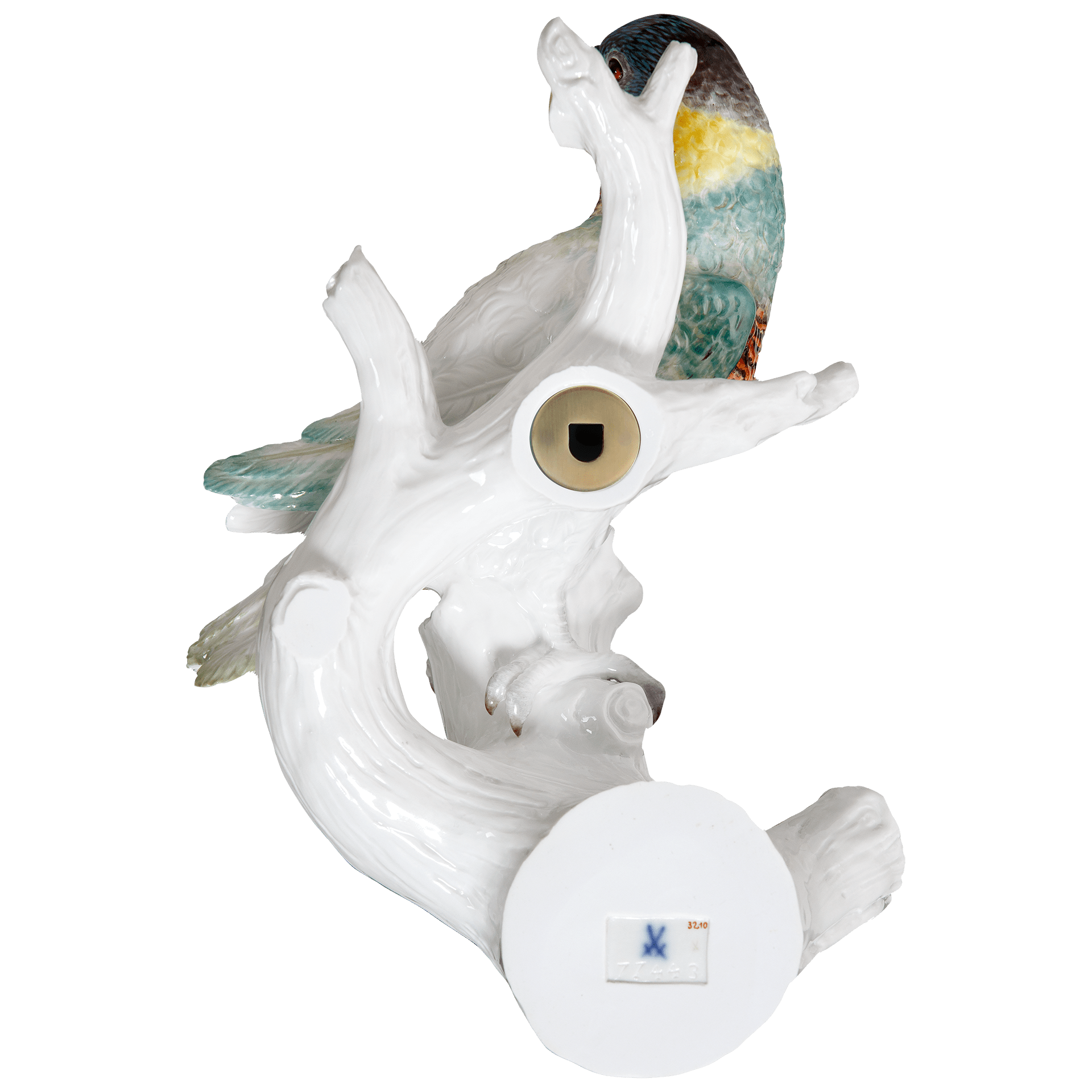 Einzelfigur Papagei bunt staffiert, H 25 cm | Meissen Figuren Individuell 900100 - 77m08 - Meissen Weimar