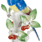 Einzelfigur Papagei mit Kirschen, H 32 cm | Meissen Figuren Individuell
