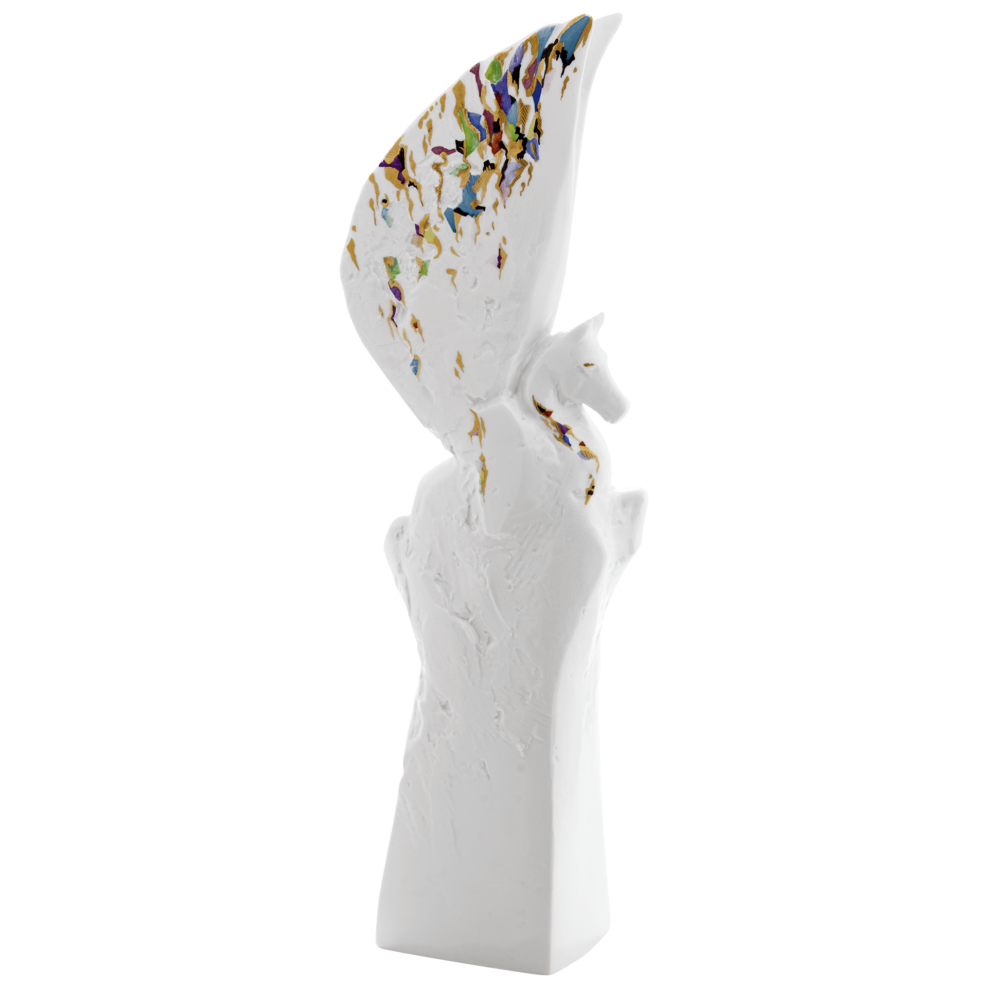 Einzelfigur Pegasos, bunt und gold staffiert, H 42 cm | Meissen Figuren Individuell 900300 - 73947 - Meissen Weimar