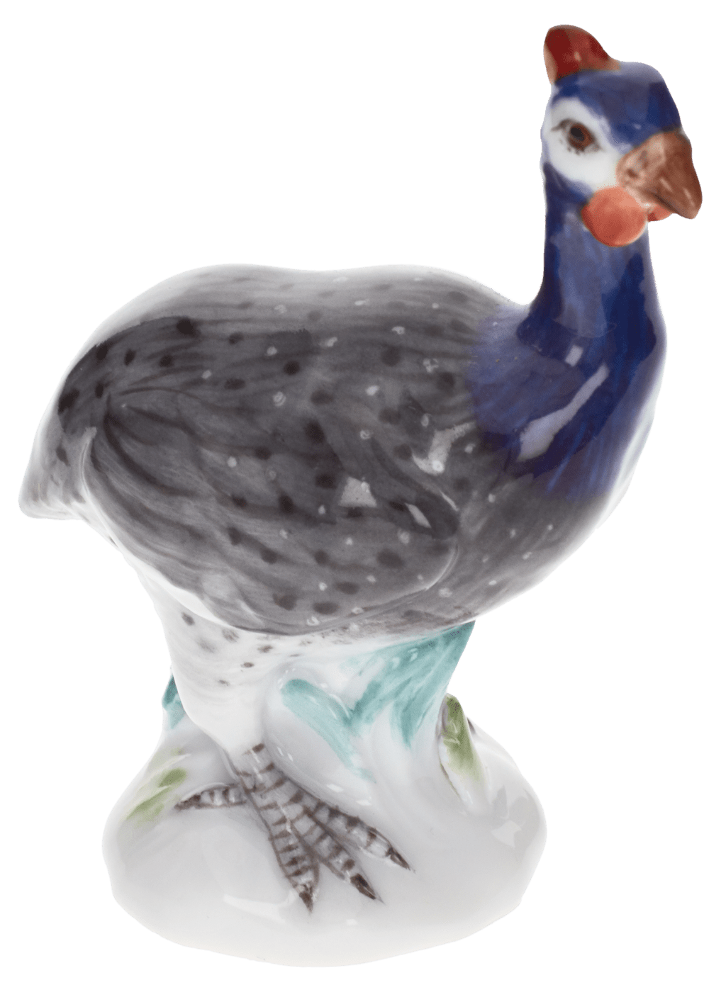 Einzelfigur Perlhuhn, bunt staffiert, H 5 cm | Meissen Figuren Individuell 900100 - 77014 - Meissen Weimar