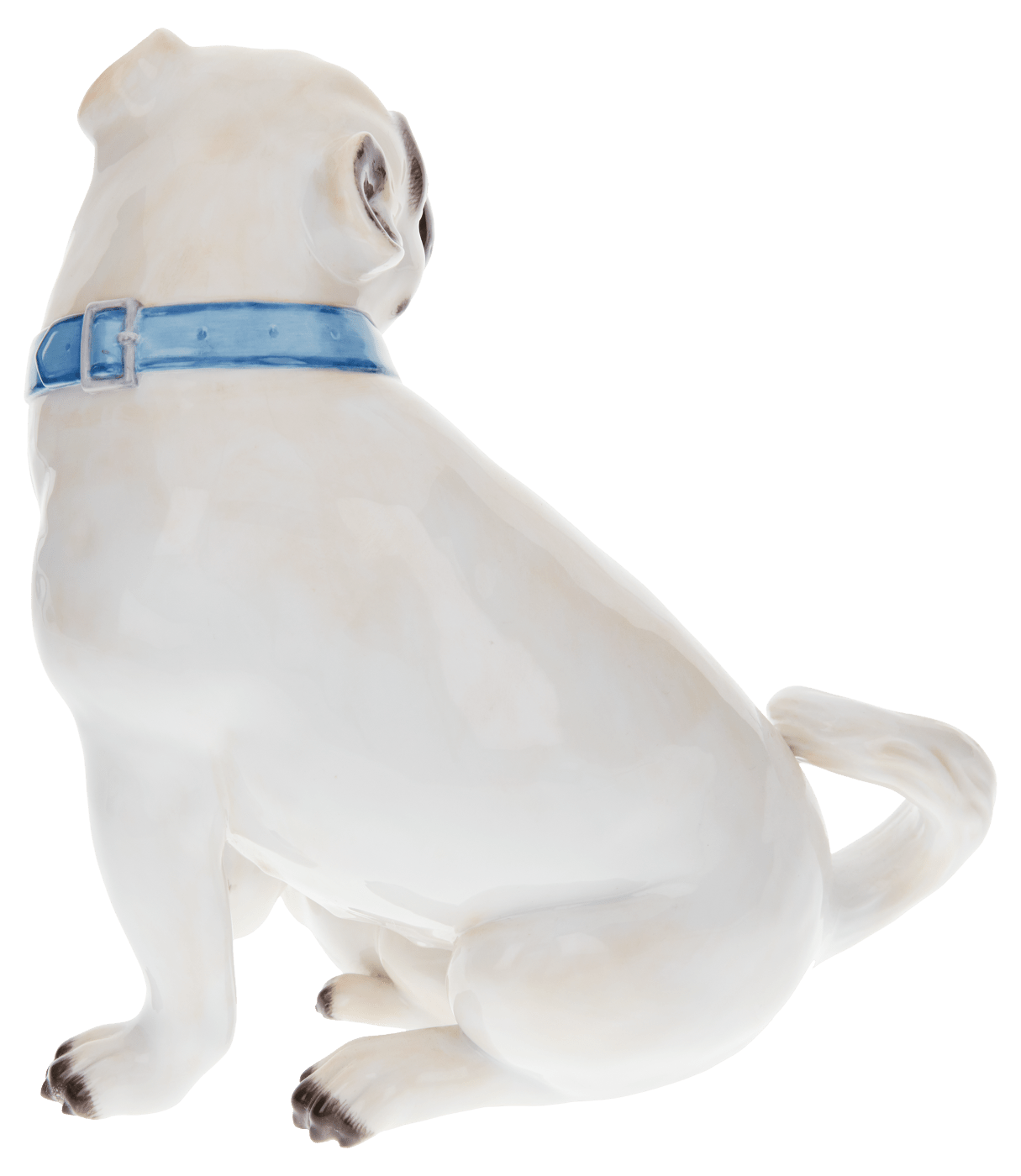 Einzelfigur Pug, bunt staffiert, H 18 cm | Meissen Figuren Individuell 900100 - 78524 - Meissen Weimar