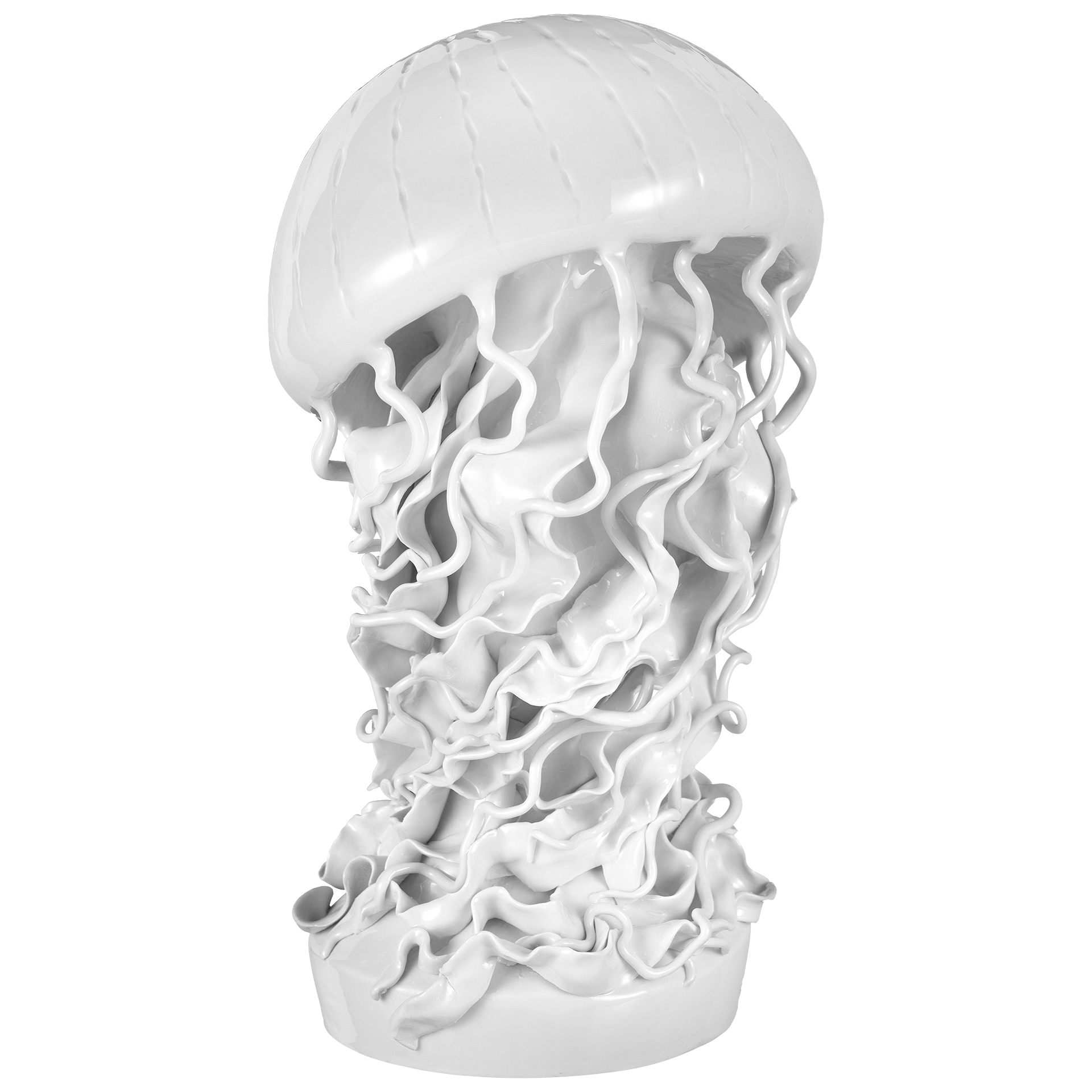 Einzelfigur Qualle, Weiß, H 34 cm | Meissen Figuren Individuell 000001 - 78035 - Meissen Weimar