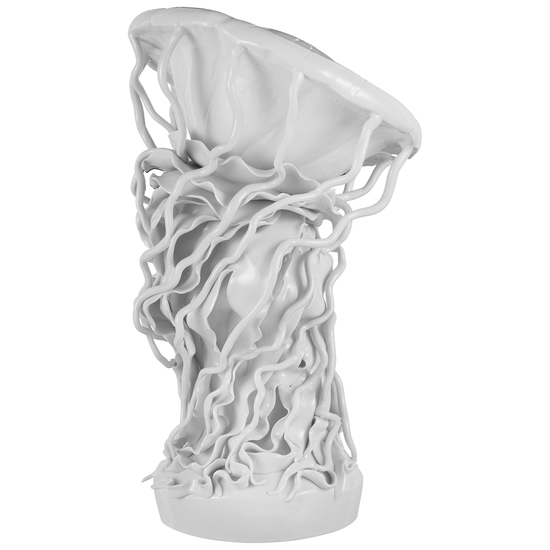 Einzelfigur Qualle, Weiß, H 36 cm | Meissen Figuren Individuell 000001 - 78036 - Meissen Weimar