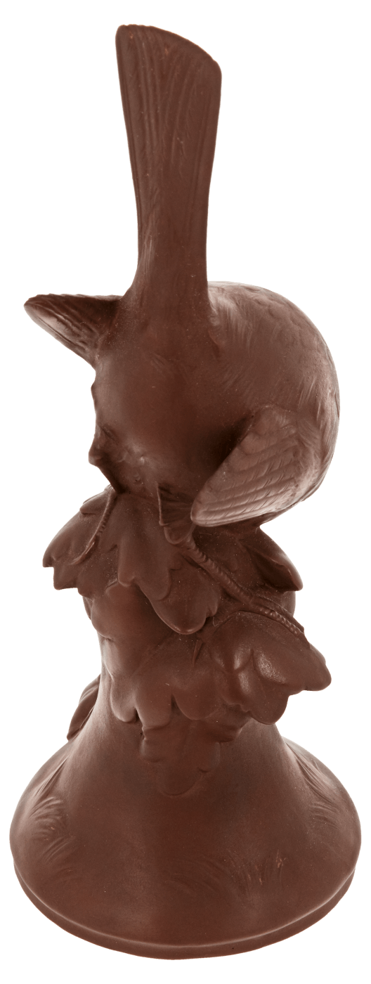 Einzelfigur Rotkehlchen mit Frosch, Böttgersteinzeug, H 18 cm | Meissen Böttgersteinzeug 000002 - 86508 - Meissen Weimar