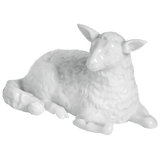 Einzelfigur Schaf liegend, Weiß, H 3,5 cm | Meissen Kollektion Markenzeichen