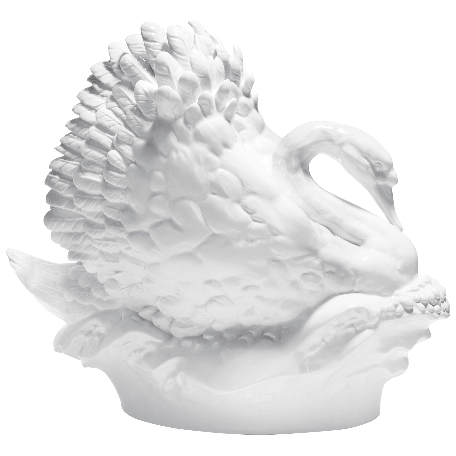 Einzelfigur Schwan, Weiß, H 36 cm | Meissen Einzelplastik 000001 - 77437 - Meissen Weimar