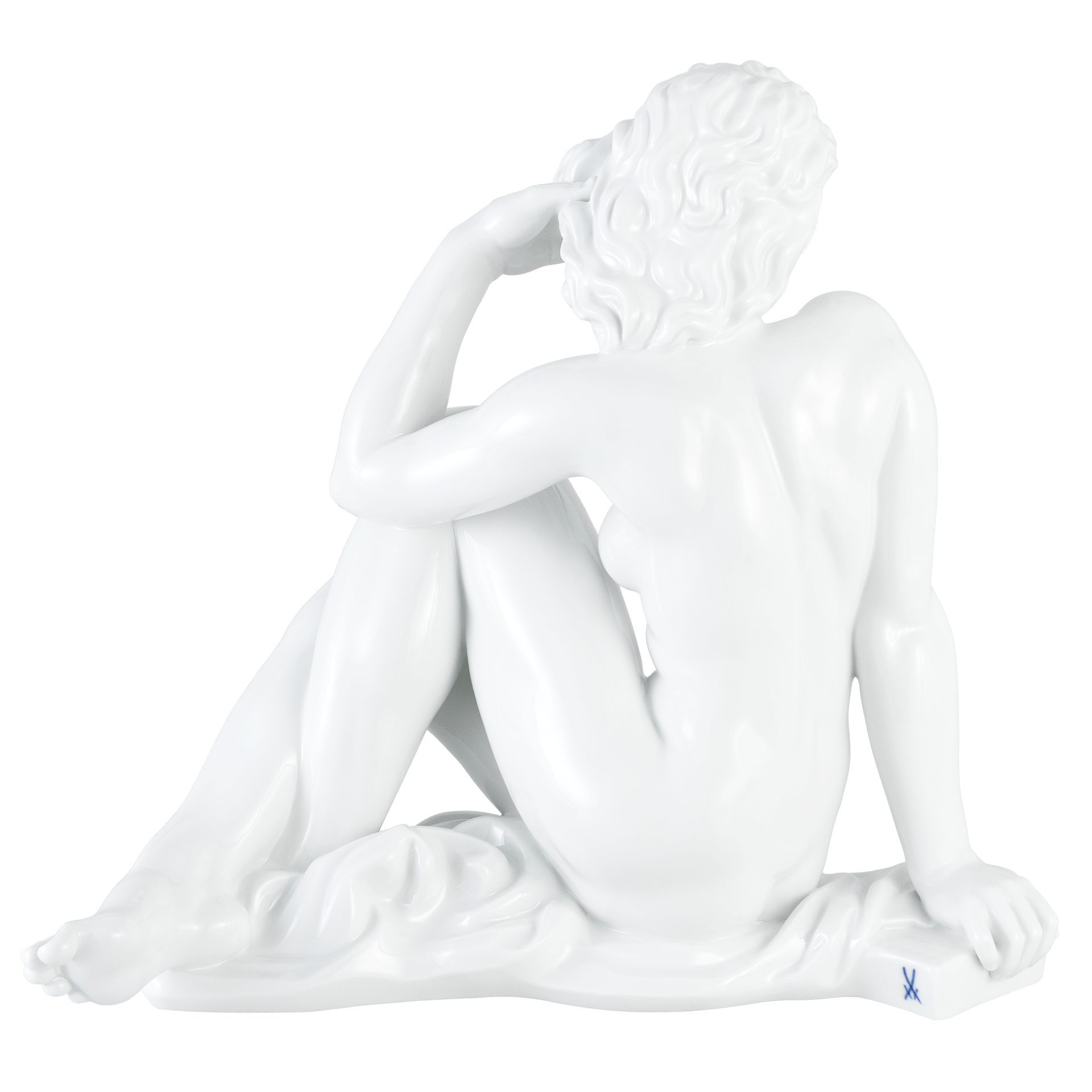 Einzelfigur Sinnende Frau, Weiß, H 31 cm | Meissen Figuren Individuell 000001 - 73349 - Meissen Weimar