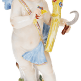 Einzelfigur Sommer, bunt und gold staffiert, H 14.5 cm | Meissen Figuren-Edition Künstlerkapelle