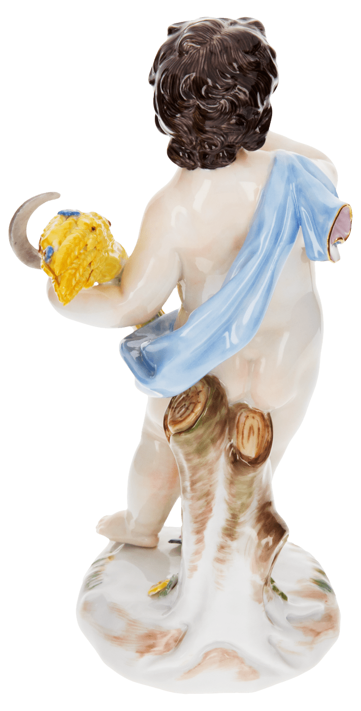 Einzelfigur Sommer, bunt und gold staffiert, H 14.5 cm | Meissen Figuren - Edition Künstlerkapelle 900300 - 61063 - Meissen Weimar